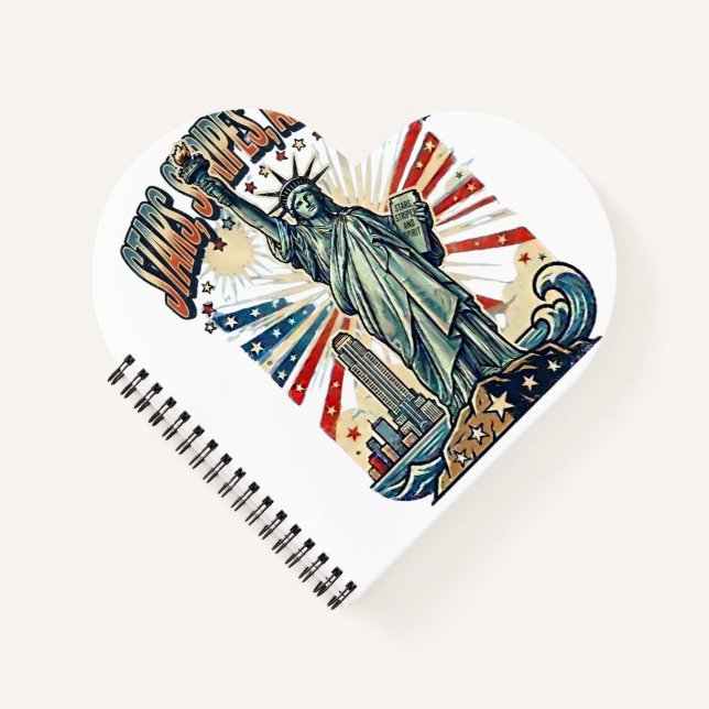 Patriotic Freedom Design Art Notebook (Front)