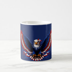 Patriotic Freedom Eagle Wings – Red White Blue Ame Coffee Mug