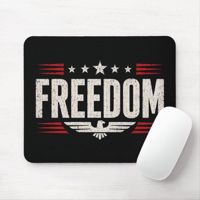 Patriotic Freedom Graphic Designed Stylish Mouse Pad (With Mouse)