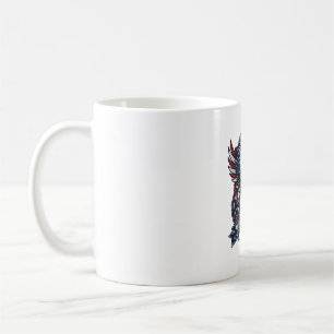 Patriotic Freedom Guitarist Skull Music Rock Metal Coffee Mug