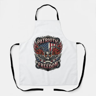 Patriotic Freedom Handlebars Biker Road Freedom Pa Apron