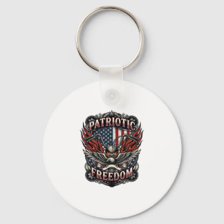 Patriotic Freedom Handlebars Biker Road Freedom Pa Key Ring