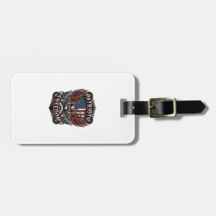 Patriotic Freedom Handlebars Biker Road Freedom Pa Luggage Tag