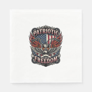 Patriotic Freedom Handlebars Biker Road Freedom Pa Napkin