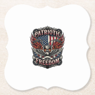 Patriotic Freedom Handlebars Biker Road Freedom Pa Paper Coaster