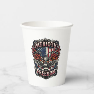 Patriotic Freedom Handlebars Biker Road Freedom Pa Paper Cups