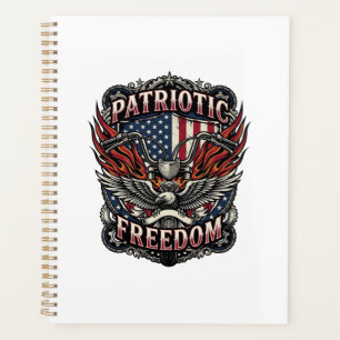 Patriotic Freedom Handlebars Biker Road Freedom Pa Planner