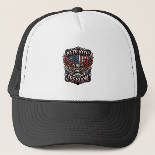Patriotic Freedom Handlebars Biker Road Freedom Pa Trucker Hat