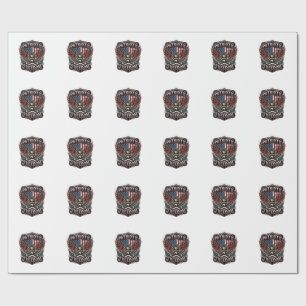 Patriotic Freedom Handlebars Biker Road Freedom Pa Wrapping Paper