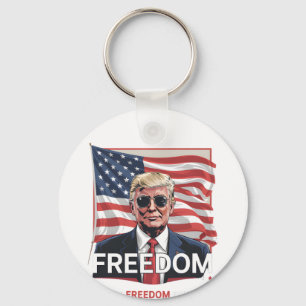 Patriotic Freedom Let Freedom Ring Key Ring