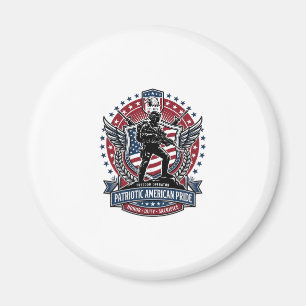 Patriotic Freedom Operator Silhouette Military Ins Magnet
