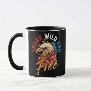 Patriotic Freedom Quote USA Flag American Roots Mug