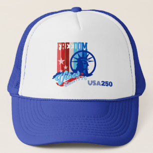 Patriotic Freedom Vibes USA 250  Trucker Hat