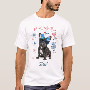 Patriotic French Bull 4th of July Family Matching T-Shirt