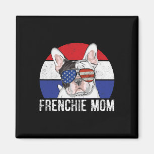 Patriotic French Bulldog Frenchie American Flag 4t Magnet