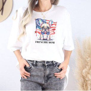 Patriotic French bulldog frenchie mum Tri-Blend Shirt