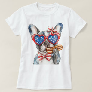 Patriotic French Bulldog T-Shirt