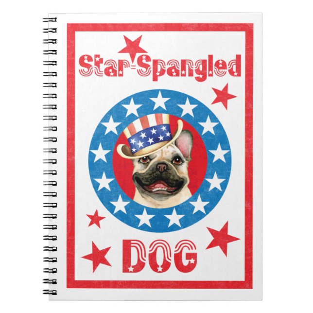 Patriotic Frenchie Notebook (Front)