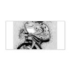 PATRIOTIC FROG ON BIKE, 4TH OF JULY RUBBER STAMP