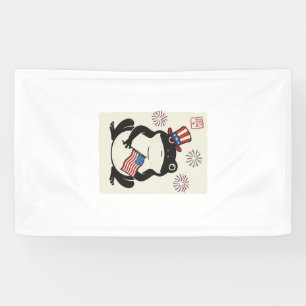 Patriotic Frog Vintage Engraving Vector Art_1 Banner