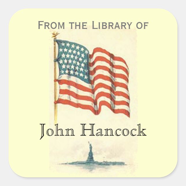 Patriotic "From the Library of" Sticker (Front)