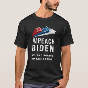 Patriotic Fun Impeach Joe Biden Stars Democratic R T-Shirt