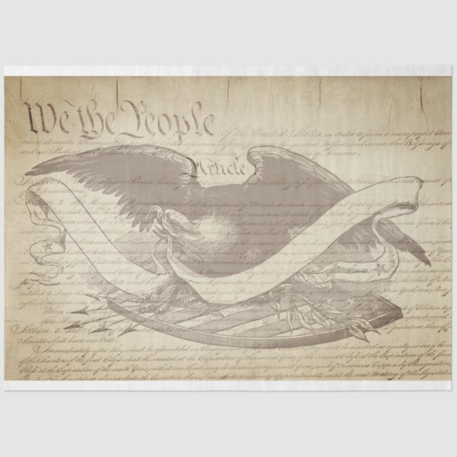 Patriotic Furniture Decoupage Paper (Front)