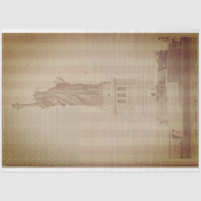 Patriotic Furniture Decoupage Tissue Paper (Front)