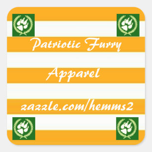 Patriotic Furry Apparel Sticker