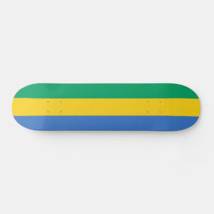 Patriotic Gabon Flag Skateboard