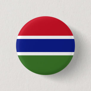 Patriotic Gambia Flag 3 Cm Round Badge
