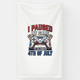 Patriotic Gamer 4th of July Vintage Vector Shirt_1 Banner