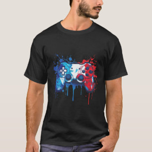 Patriotic Gamer - Red White Blue 4th Of July Video T-Shirt