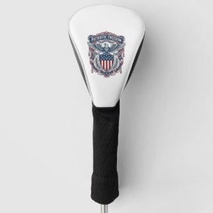 Patriotic Garden Flag Style Vector Graphic Tee_1 Golf Head Cover