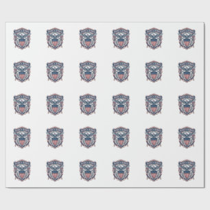 Patriotic Garden Flag Style Vector Graphic Tee_1 Wrapping Paper