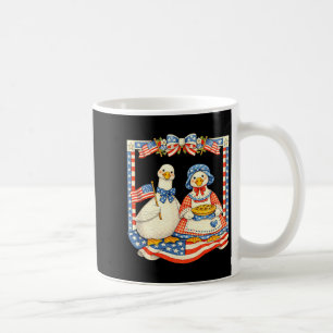 Patriotic Geese Retro Vintage America USA Goose Coffee Mug