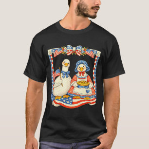 Patriotic Geese Retro Vintage America USA Goose T-Shirt