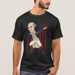 Patriotic George Washington Dabbing Dab Dance 4th  T-Shirt