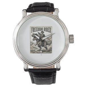Patriotic George Washington Riding T-rex Freedom R Watch