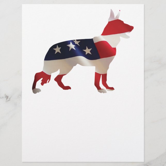 Patriotic German Shepherd (Front)