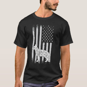 Patriotic German Shepherd American Flag T-Shirt
