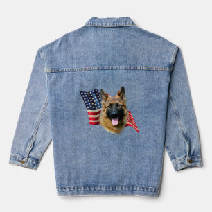 Patriotic German Shepherd Denim Jacket