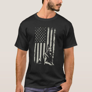 Patriotic German Shepherd Dog American Flag 4th Of T-Shirt