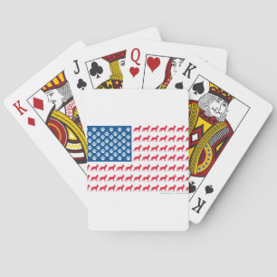 Patriotic German Shepherd Playing Cards