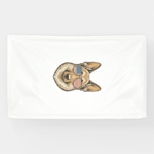 Patriotic German Shepherd Sunglasses Vintage Art_1 Banner