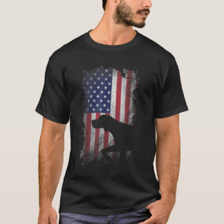 Patriotic German Shorthaired Pointer American Flag T-Shirt