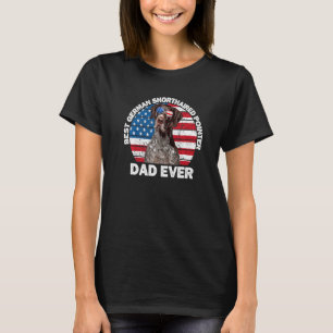 Patriotic German Shorthaired Pointer Dad American T-Shirt