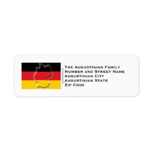 Patriotic GERMANY FLAG Return Address Label