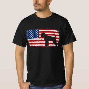 Patriotic Giant Schnauzer American Flag T-Shirt