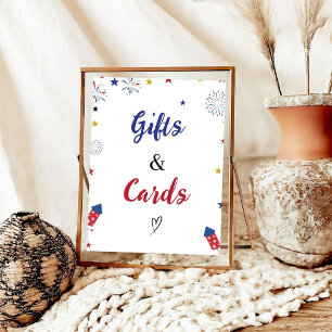Patriotic Gift and Card Birthday Baby Shower Favou Poster